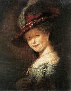 REMBRANDT Harmenszoon van Rijn Portrait of the Young Saskia xfg USA oil painting reproduction
